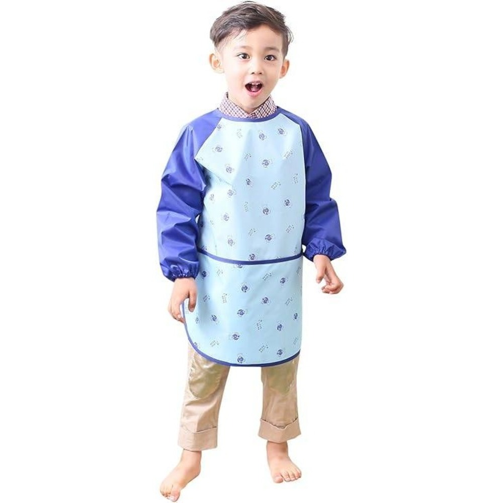 Plie Little Kids Waterproof Art Smock in Blue Bear‎ - Size Medium (3-4 years)